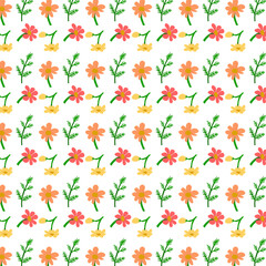 seamless hand drawn floral pattern