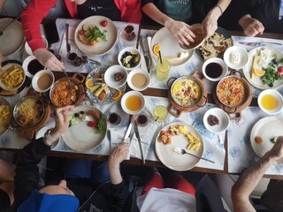 group of people in the restaurant
