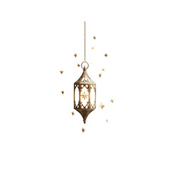 Enchanting Hanging Lantern with Falling Stars - Magical Night Light