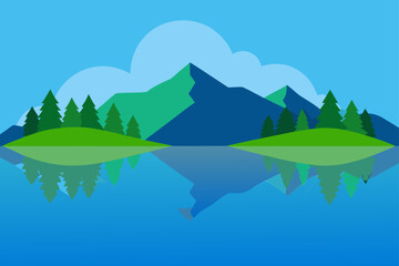 Obraz premium mountain landscape with lake