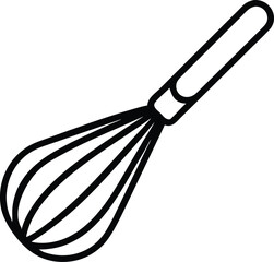 whisk kitchen line art