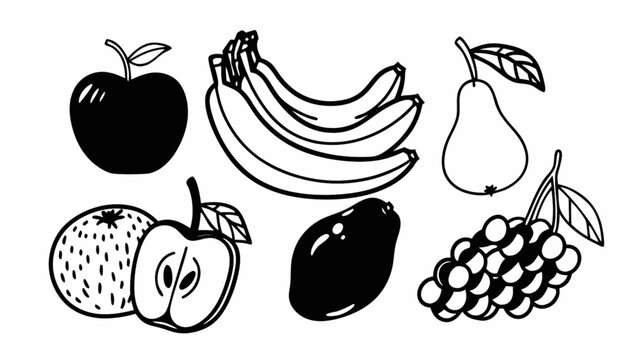 Healthy eating concept with fresh black and white fruit assortment, perfect for nutrition guides and dietary content creation