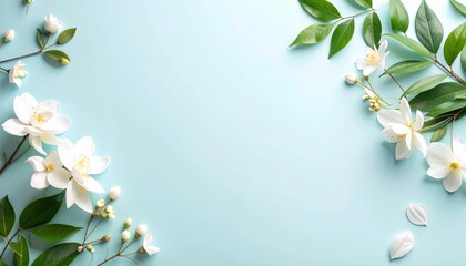 Fototapeta premium Floral arrangement display minimalist background decoration natural elements artistic viewpoint aesthetic concept for home decor