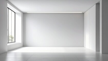 Obraz premium Minimalist interior design showcase modern living space photography bright environment wide-angle view contemporary aesthetics