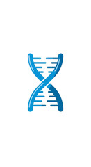 Stylized Blue DNA Strand Graphic with Horizontal Lines