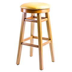 Barstool chair elegantly isolated on transparent background perfect for modern furniture design
