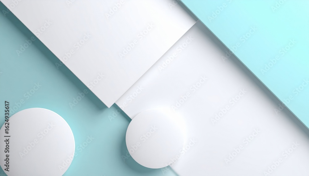Poster creative abstract shapes displaying modern design studio environment digital art minimalist viewpoin