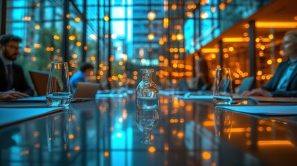 Fototapeta premium Business Meeting in Modern Glass Building