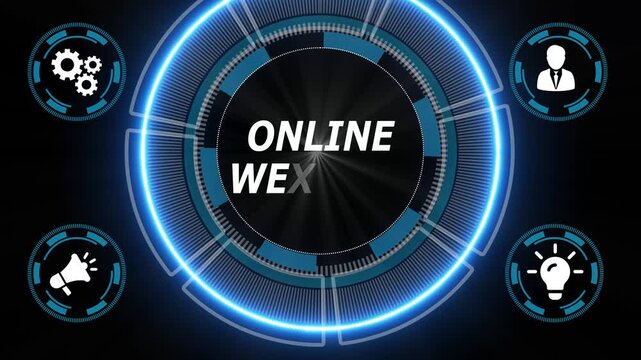 Business, Technology, Internet and network concept. Webinar e-learning. Training concept ,Abstract technology symbols - Powered by Adobe