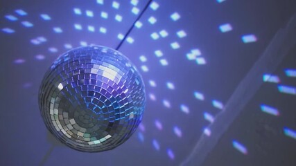 Disco ball. Mirror ball. Slow motion. High quality 4K shooting.