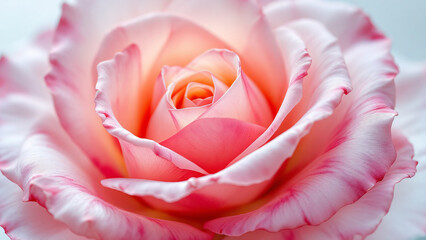 Delicate Pink Rose: Close-up of a blooming flower with soft petals