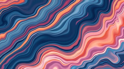 Obraz premium Chromatic Flowing Marble, 3D gradient, liquid shape, flowing lines, intricate patterns, elegant, polished, colorful, abstract, luxurious