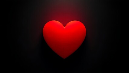 Red heart shape against a dark textured background, conveying deep emotional resonance.