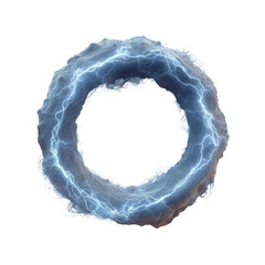 Abstract Ring of Lightning and Energy Circular Power Symbol