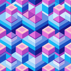 Obraz premium seamless isometric vector background 