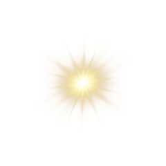 Bright sunlight PNG with star shine, space flare, and glowing flash. Futuristic luxury lens flare, burst, star