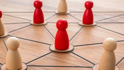 Obraz premium Strategic Connection – Networks, Influence, and Dynamics of Power