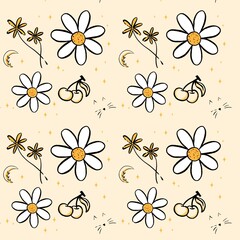 seamless pattern with flowers