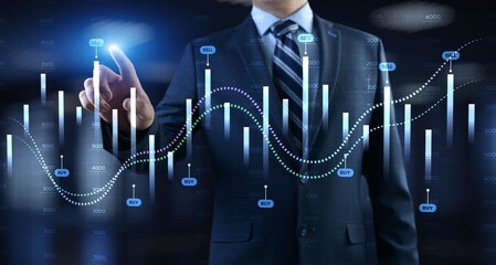Interactive Financial Data Visualization with Trading Algorithms.
