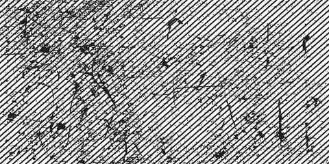 distressed black and white diagonal stripe pattern with scattered splatters, perfect for abstract design and artistic backgrounds. vector