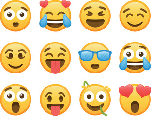 Obraz premium emoji set Vector Illustration