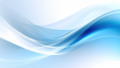 Fototapeta premium Flowing blue waves abstract design digital art soft light environment artistic viewpoint modern concept for creative use