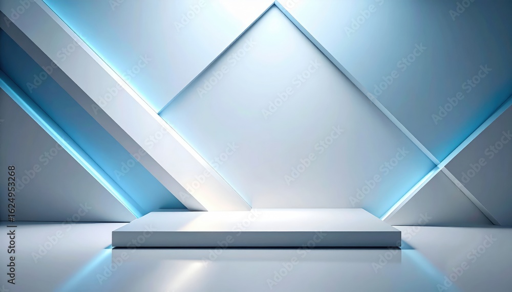 Aufkleber dynamic stage display setup modern studio visual presentation contemporary environment wide-angle vi