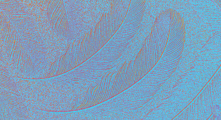 Glitter blue shimmering feather abstract pattern texture background wallpaper
