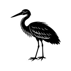 stork bird silhouette art illustration vector 