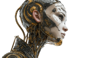 Futuristic Smart Glasses with Augmented Reality background isolated on a Transparent background, PNG file.