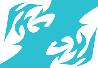 Naklejka premium Tribal Waves: Abstract Pattern Background with Copy Space