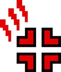 pixel illustration of an anger effect icon