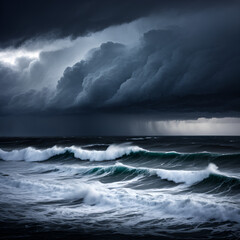 Obraz premium storm on the sea