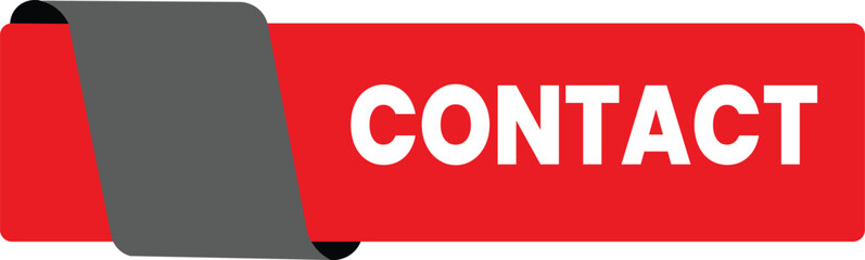 Naklejka premium Contact us button red banner contact information details
