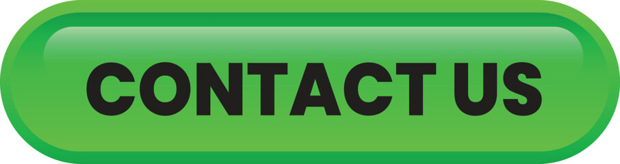 Contact us button green glossy web design element graphic