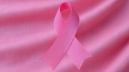 Bright Pink Ribbon Symbolizes Awareness for Breast Cancer During October 2023 and Beyond