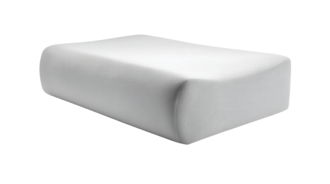 Memory Foam Pillow background isolated on a Transparent background, PNG file.