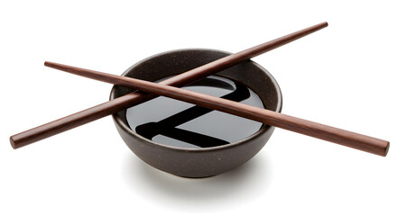 Authentic Japanese Soy Sauce in Small Bowl with Chopsticks Ready to Serve Delicious Asian Cuisine Restaurant Food