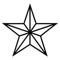 silver star isolated on white