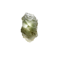 Luminous Green Prehnite Crystal Specimen on Black Background