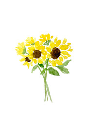 ひまわりの花束