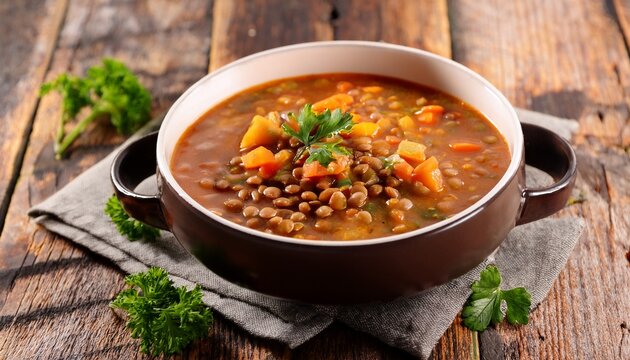 tazo n de sopa de lentejas