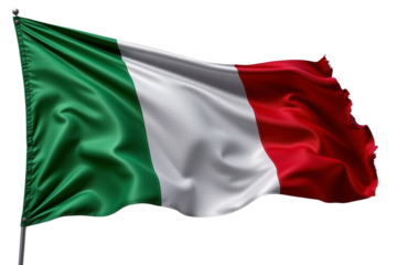 Realistic Render Waving National Flag