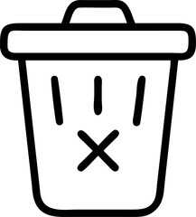 trash delete icon, Bin icon set. Trash can, delete button. Vector