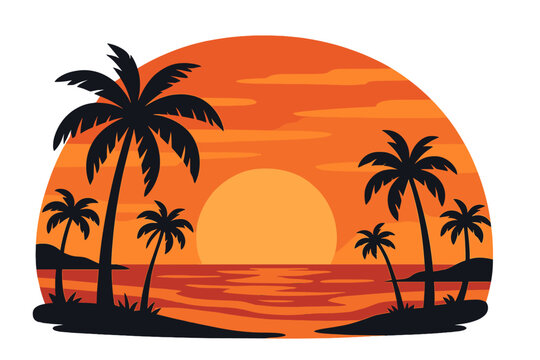 California's idyllic summer beach setting embodies a Sunshine Paradise, capturing summer vibes through artwork and a distinctive graphic print design reminiscent of a surf club