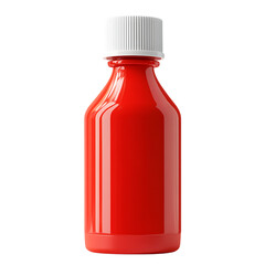 Fototapeta premium Red Medicine Bottle Pharmaceutical Packaging On Transparent Background