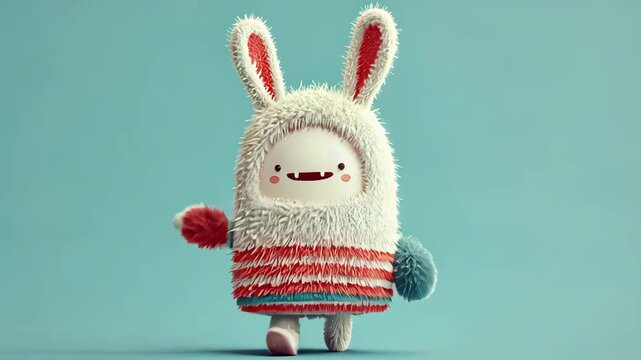 Cute Cartoon Bunny Illustration for Easter Holiday Art and Design