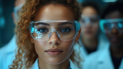 Focused Scientists: A Team of Determined Researchers in a Laboratory Setting