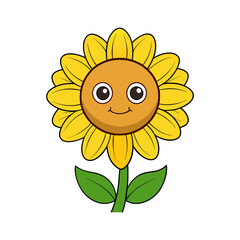 sunflower silhouette art vector
