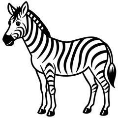 Minimal Zebra on White